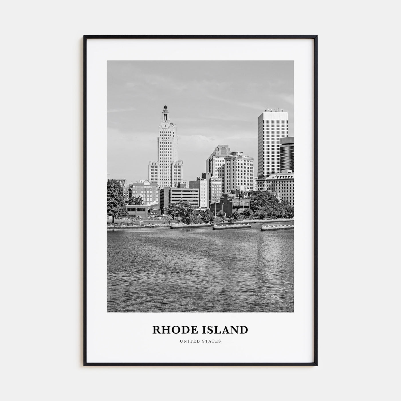 Rhode Island Portrait B&W No 2 Poster