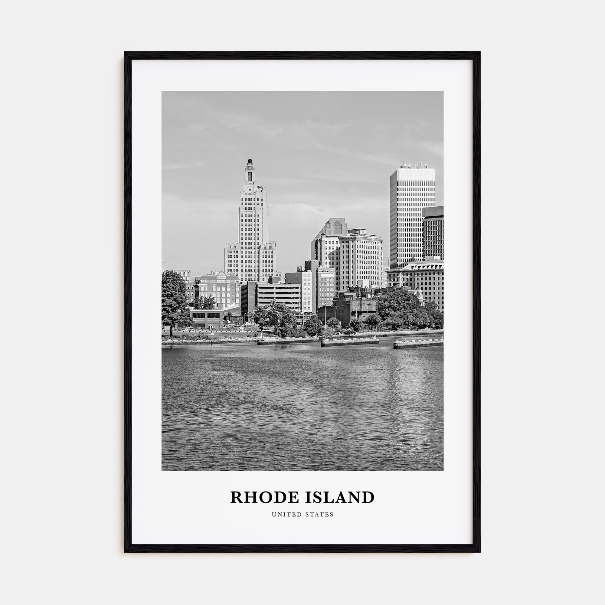 Rhode Island Portrait B&W No 2 Poster