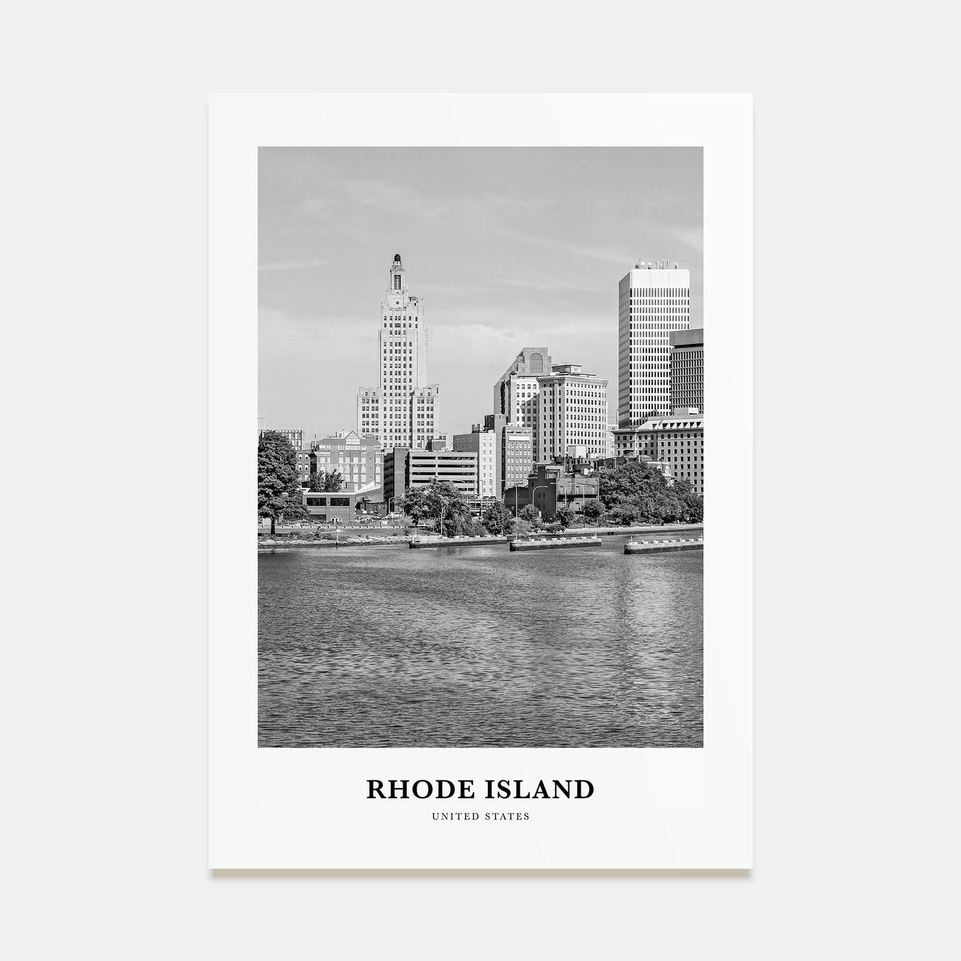 Rhode Island Portrait B&W No 2 Poster