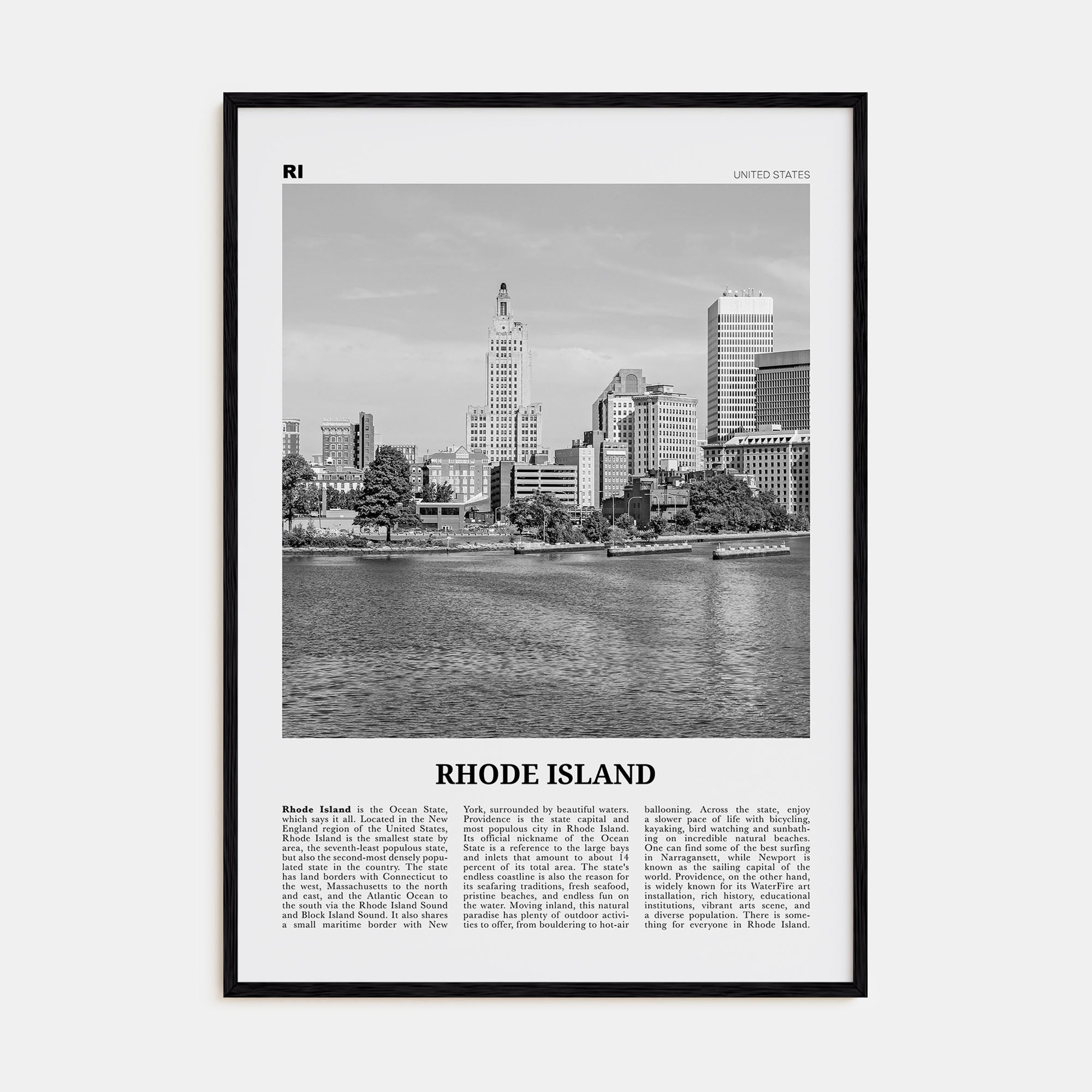 Rhode Island Travel B&W No 2 Poster