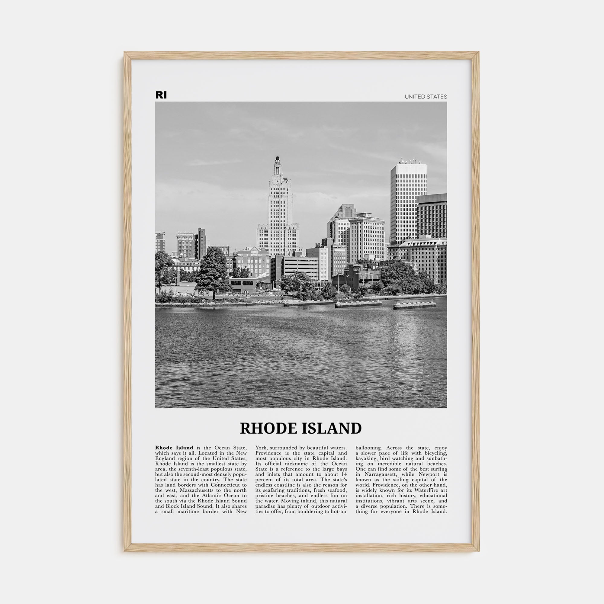Rhode Island Travel B&W No 2 Poster