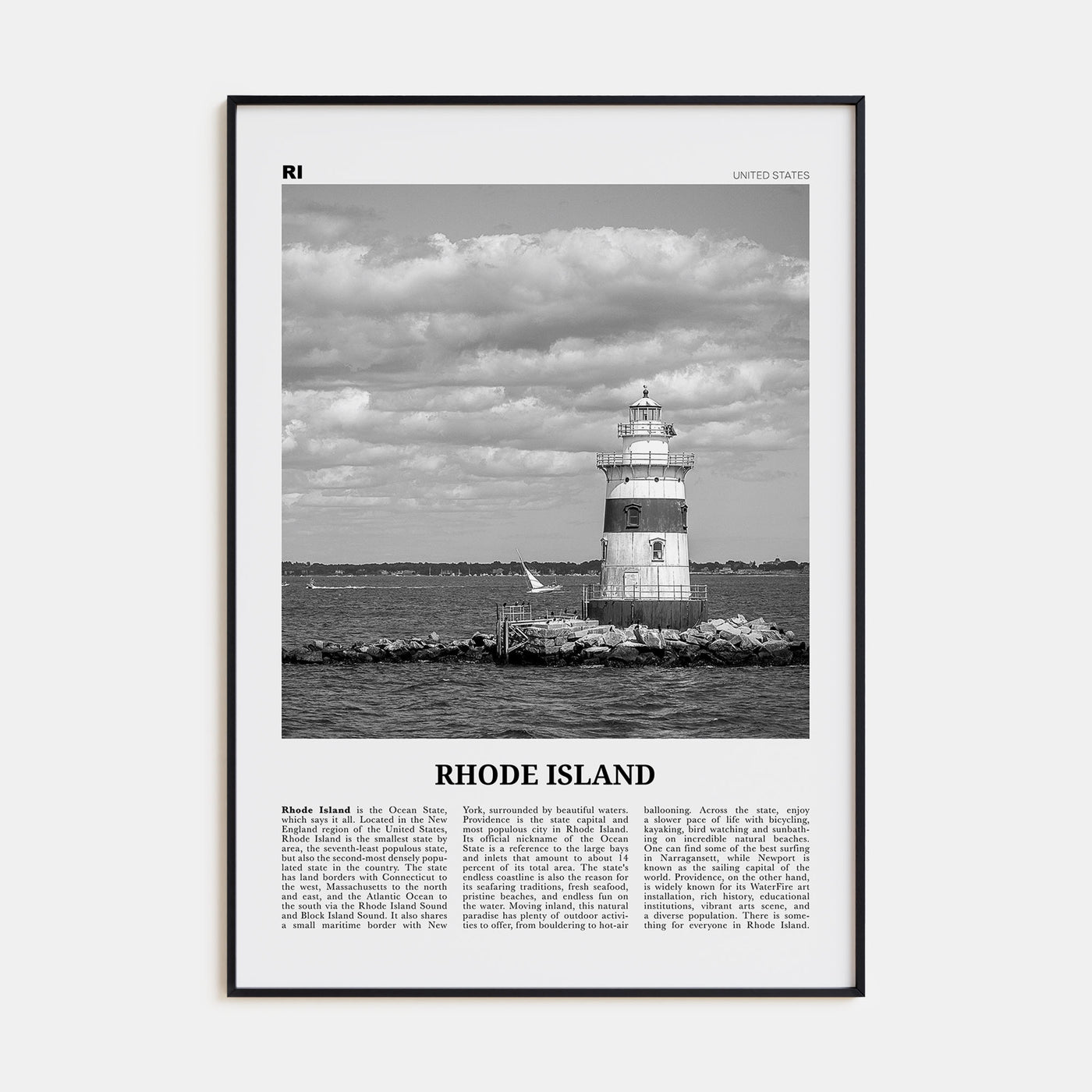 Rhode Island Travel B&W No 3 Poster