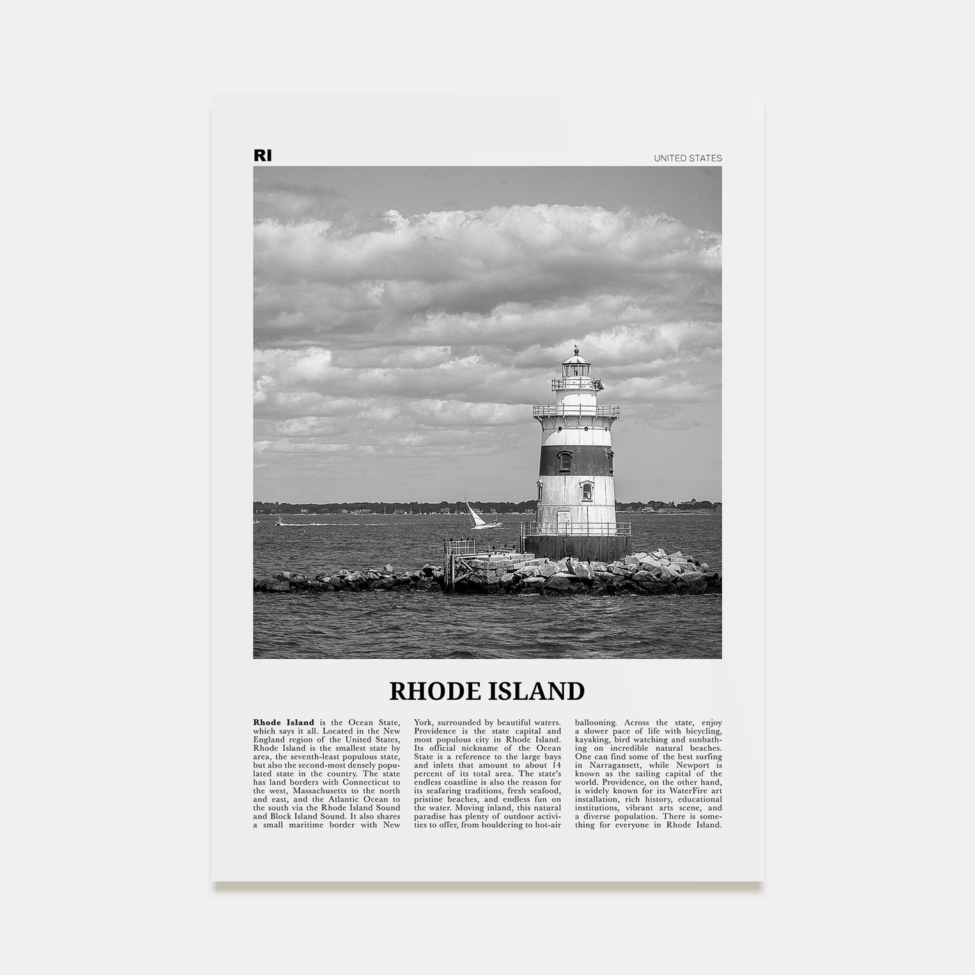 Rhode Island Travel B&W No 3 Poster