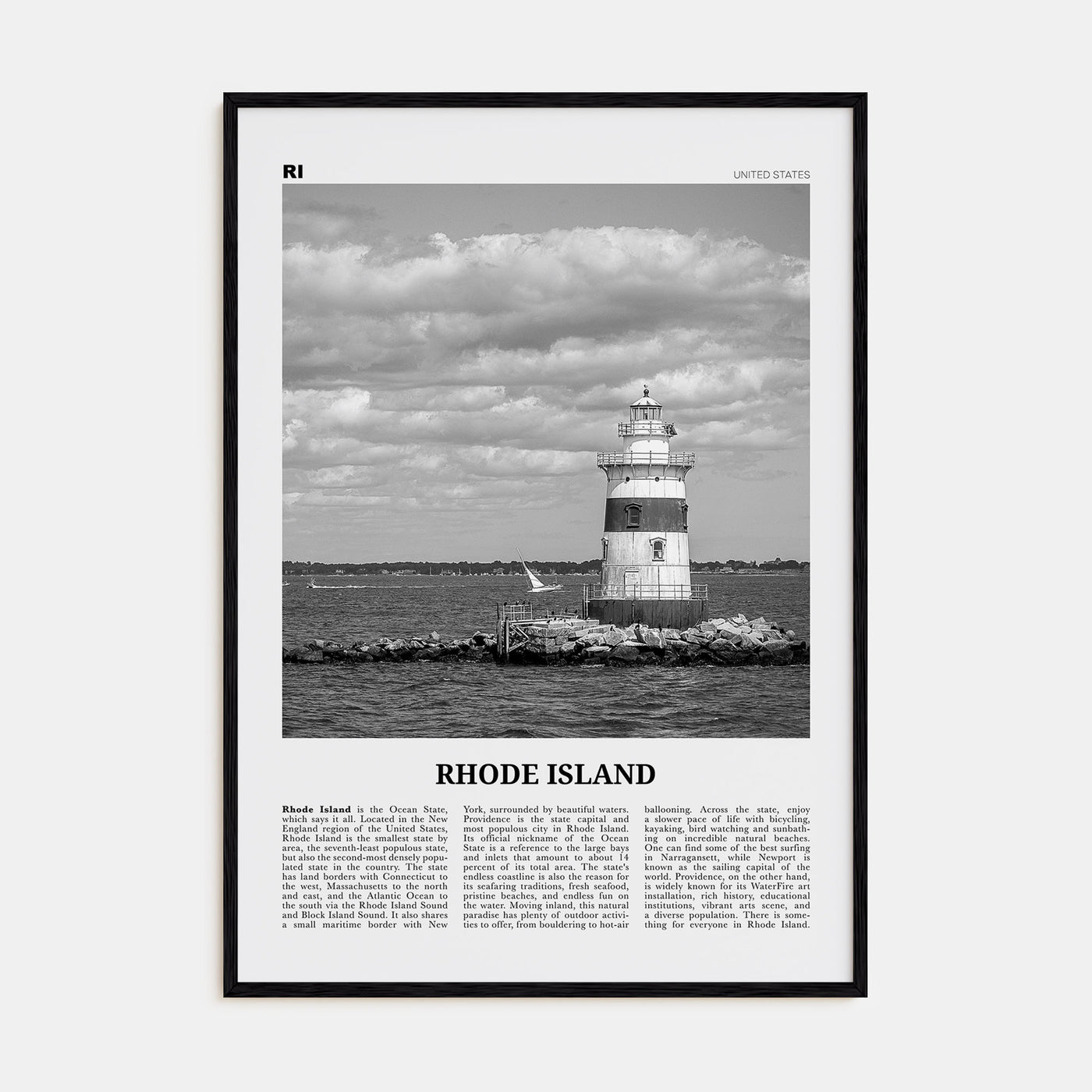 Rhode Island Travel B&W No 3 Poster