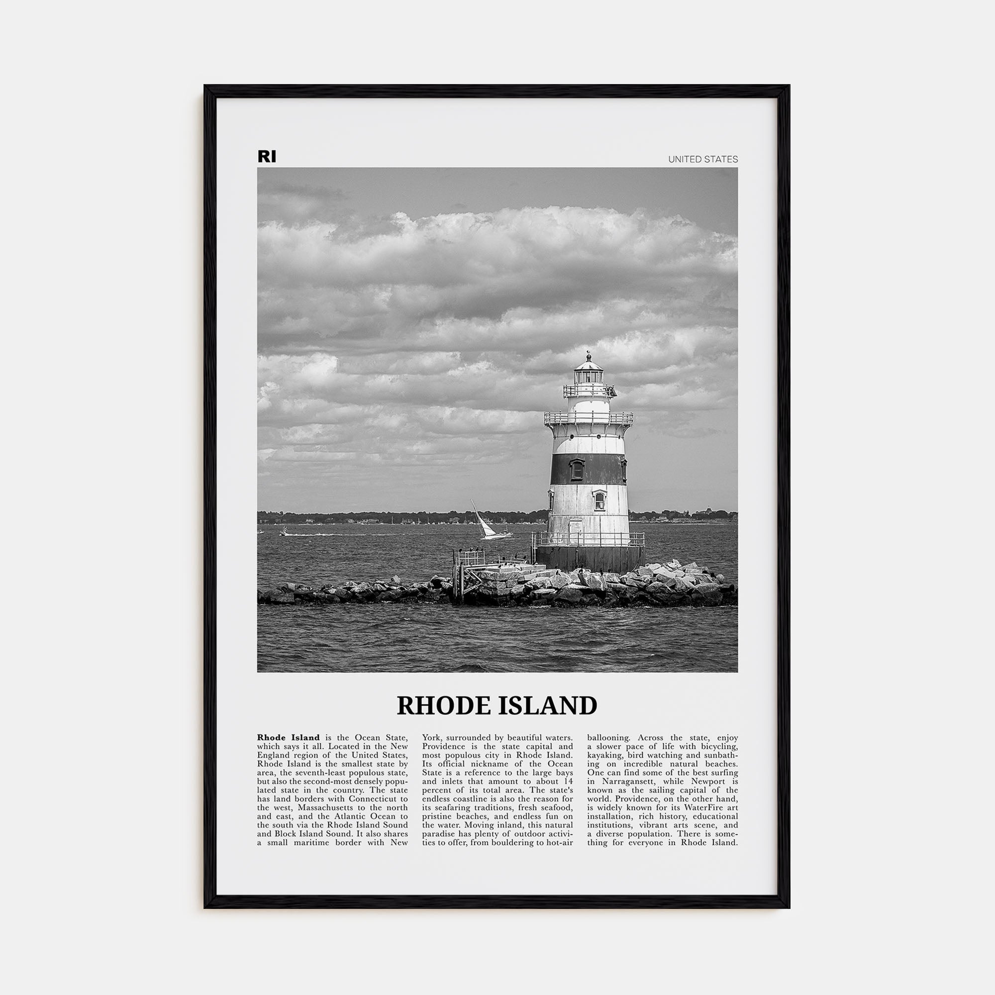 Rhode Island Travel B&W No 3 Poster