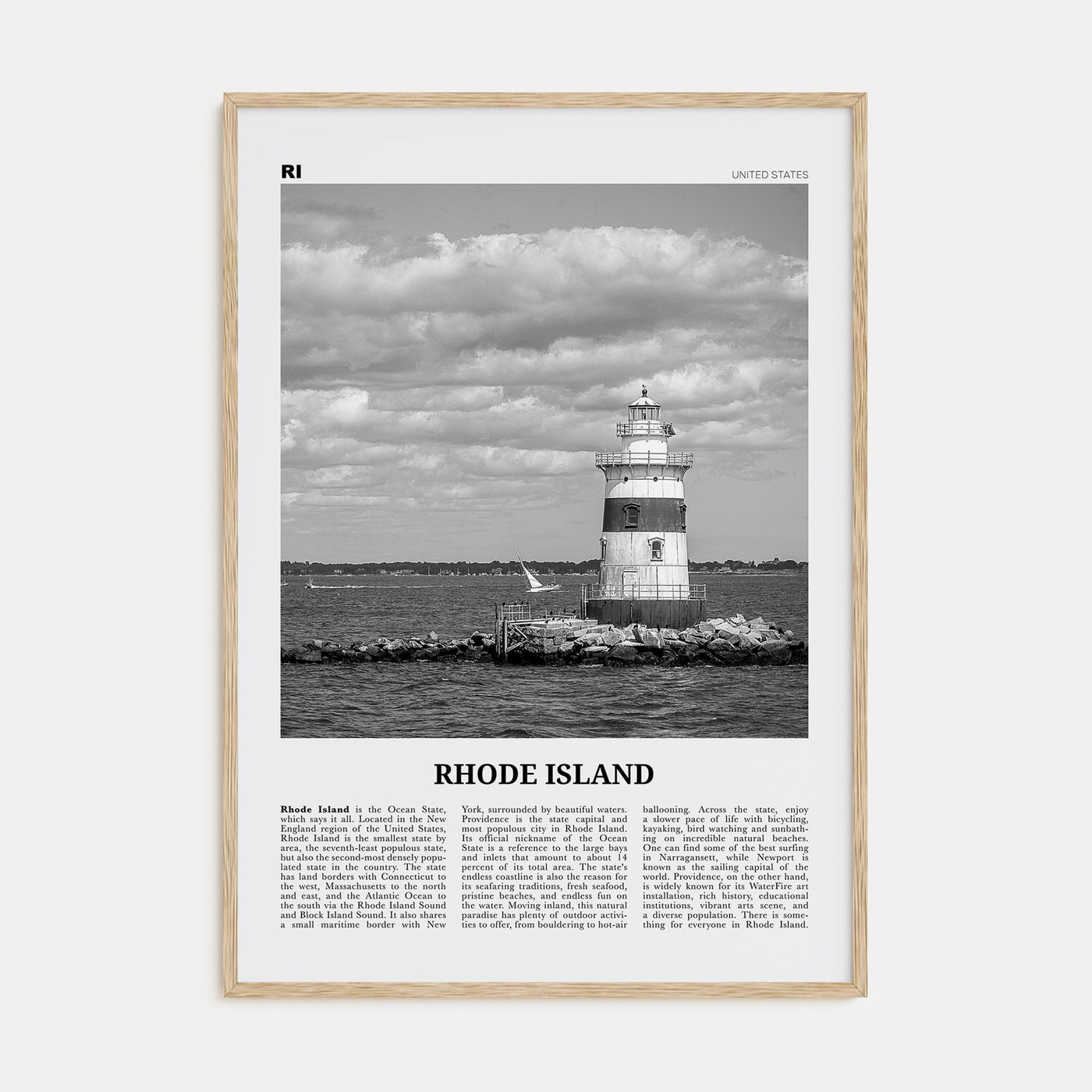 Rhode Island Travel B&W No 3 Poster