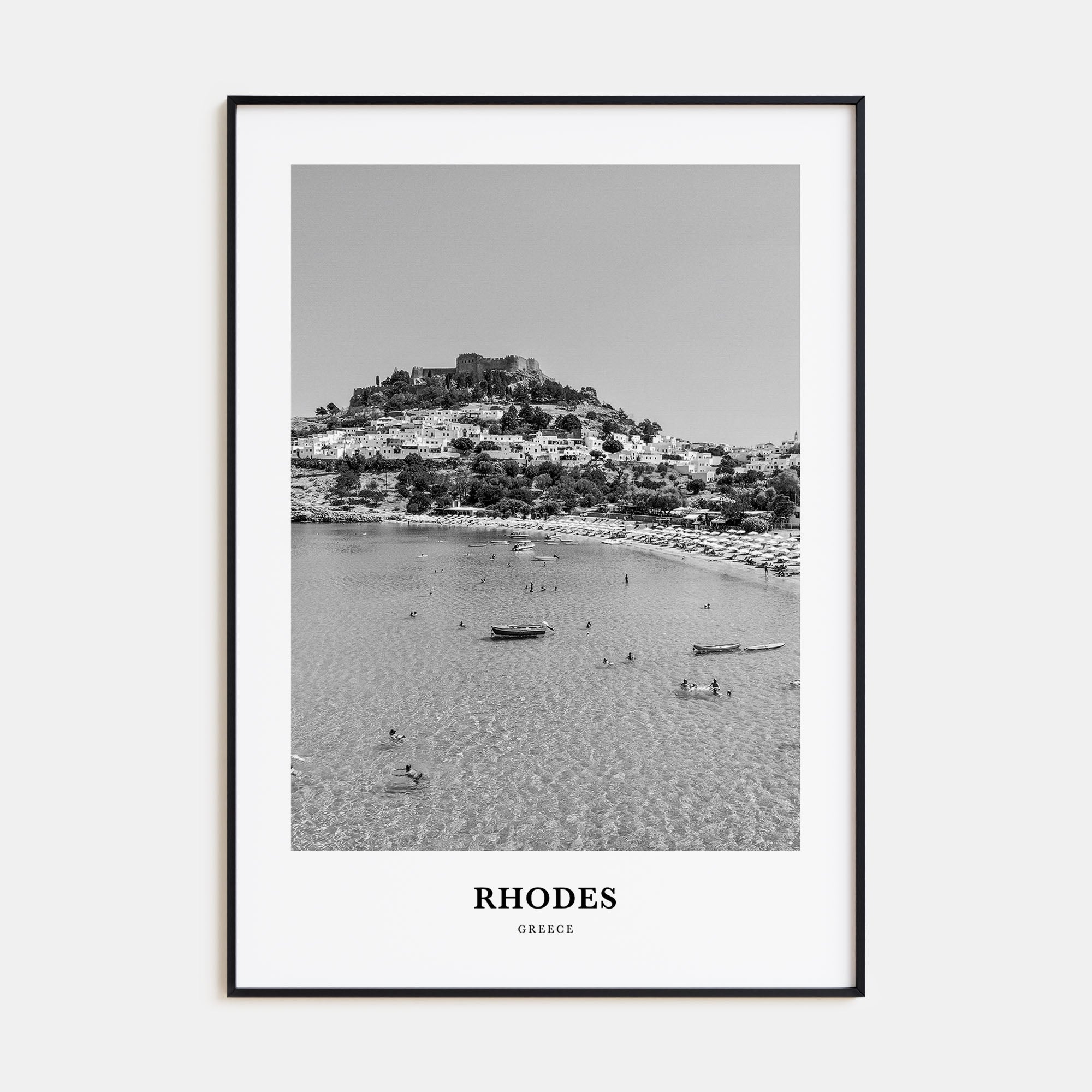 Rhodes Portrait B&W Poster