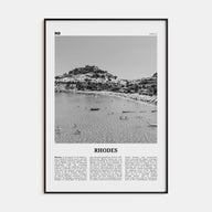 Rhodes Travel B&W Poster