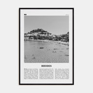 Rhodes Travel B&W Poster