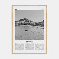 Rhodes Travel B&W Poster