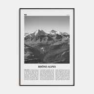 Rhône-Alpes Travel B&W Poster