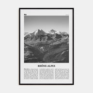Rhône-Alpes Travel B&W Poster