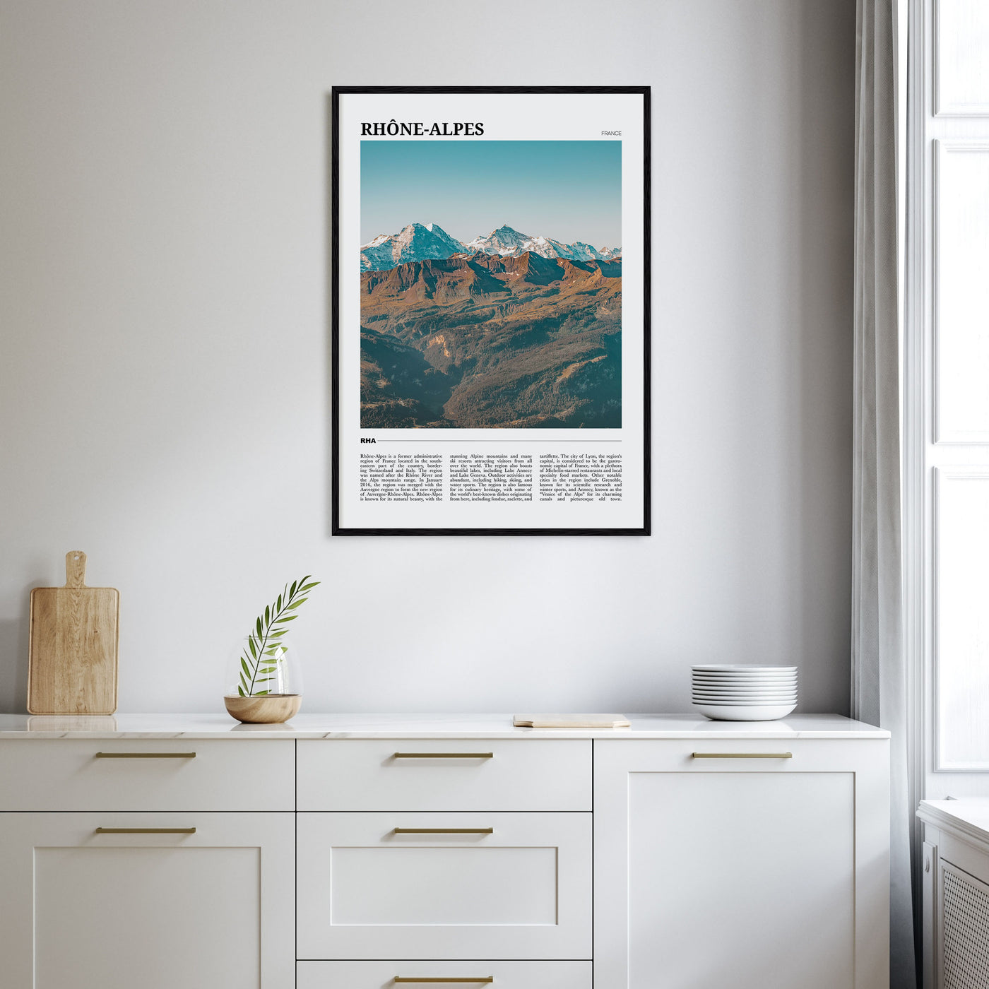 Rhône-Alpes Travel Color Poster