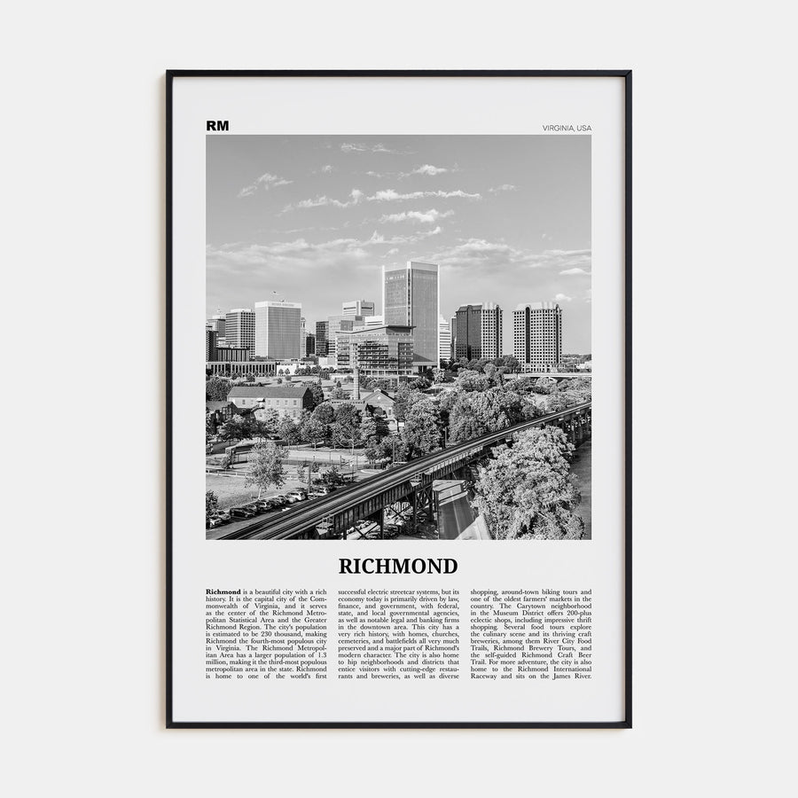 Richmond Travel B&W No 1 Poster