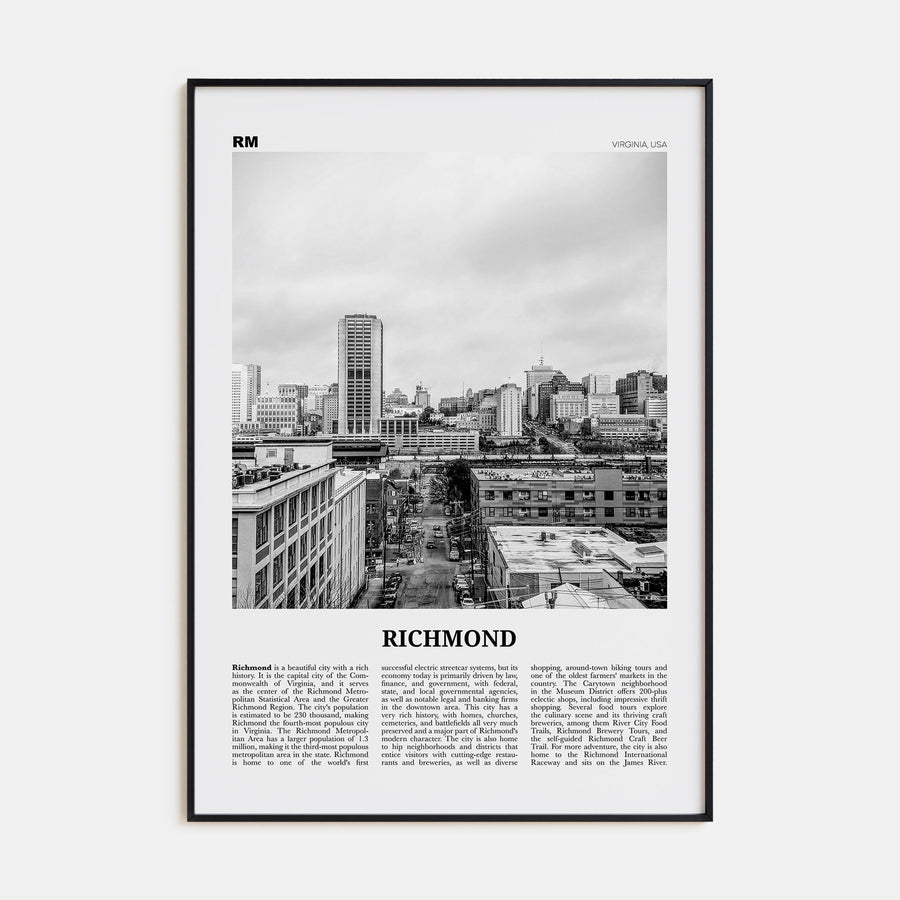 Richmond Travel B&W No 2 Poster