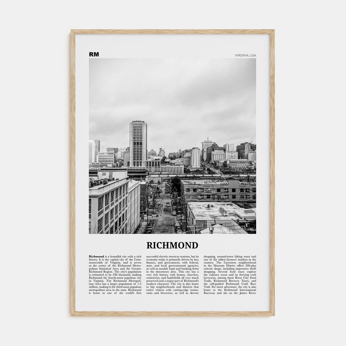 Richmond Travel B&W No 2 Poster