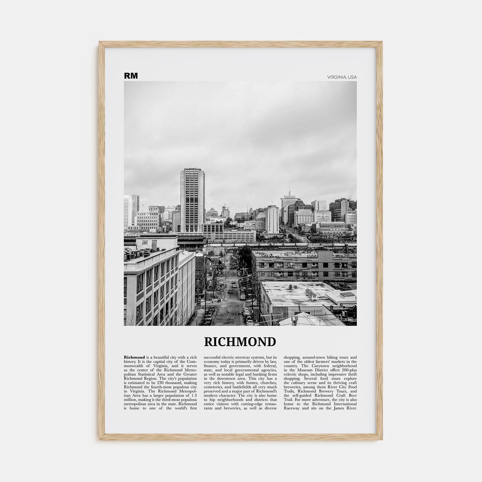 Richmond Travel B&W No 2 Poster