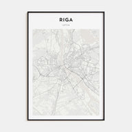 Riga Map Portrait Poster