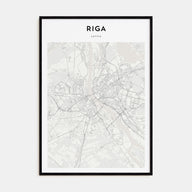 Riga Map Portrait Poster