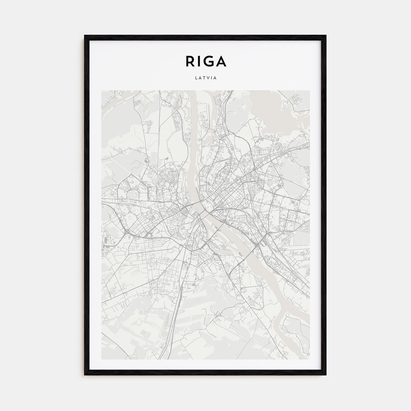 Riga Map Portrait Poster