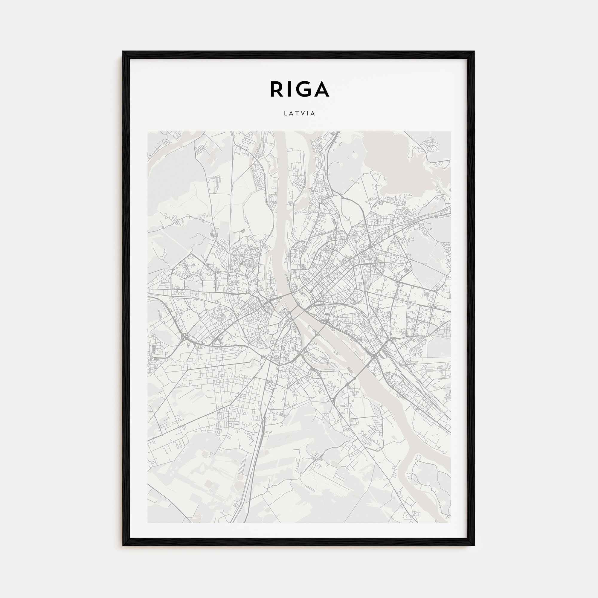 Riga Map Portrait Poster