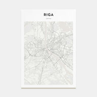 Riga Map Portrait Poster