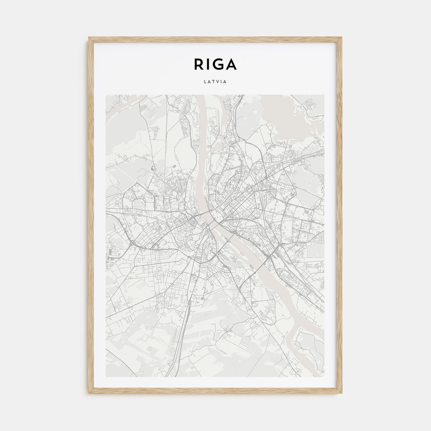 Riga Map Portrait Poster