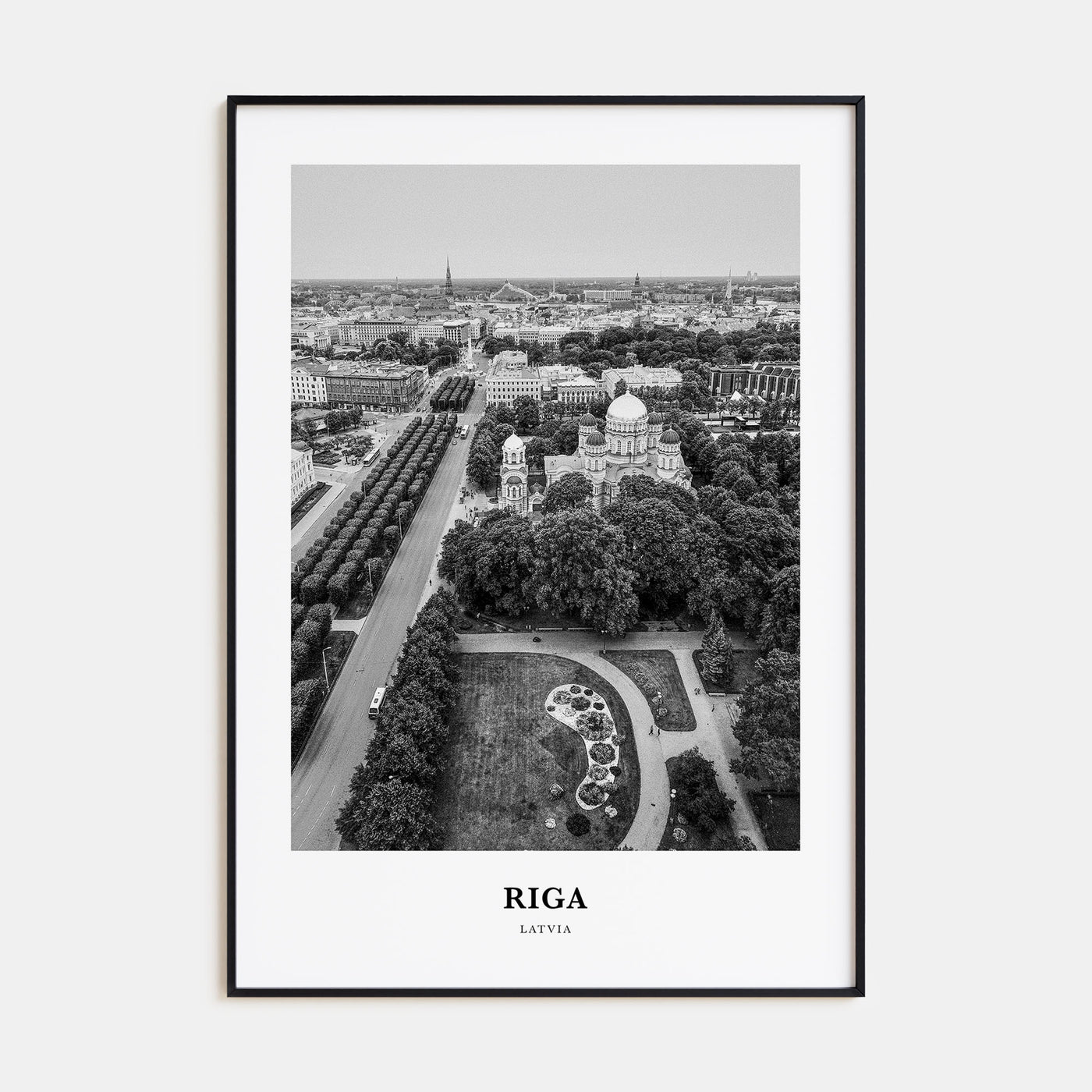 Riga Portrait B&W Poster