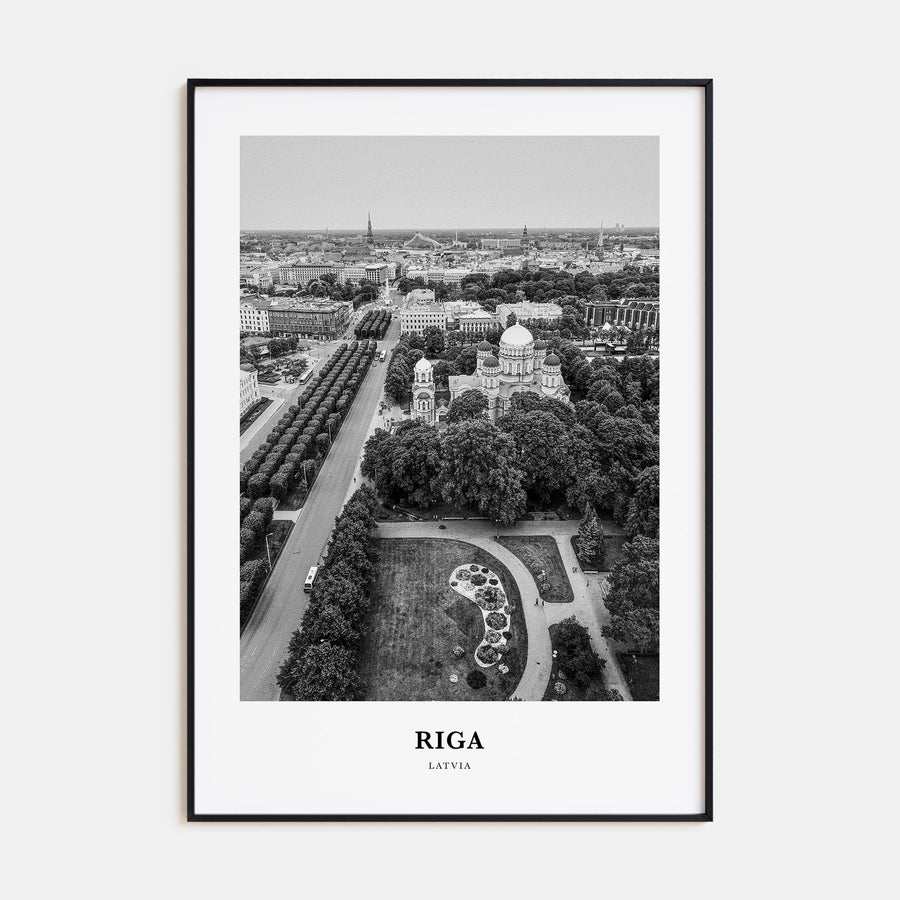 Riga Portrait B&W Poster