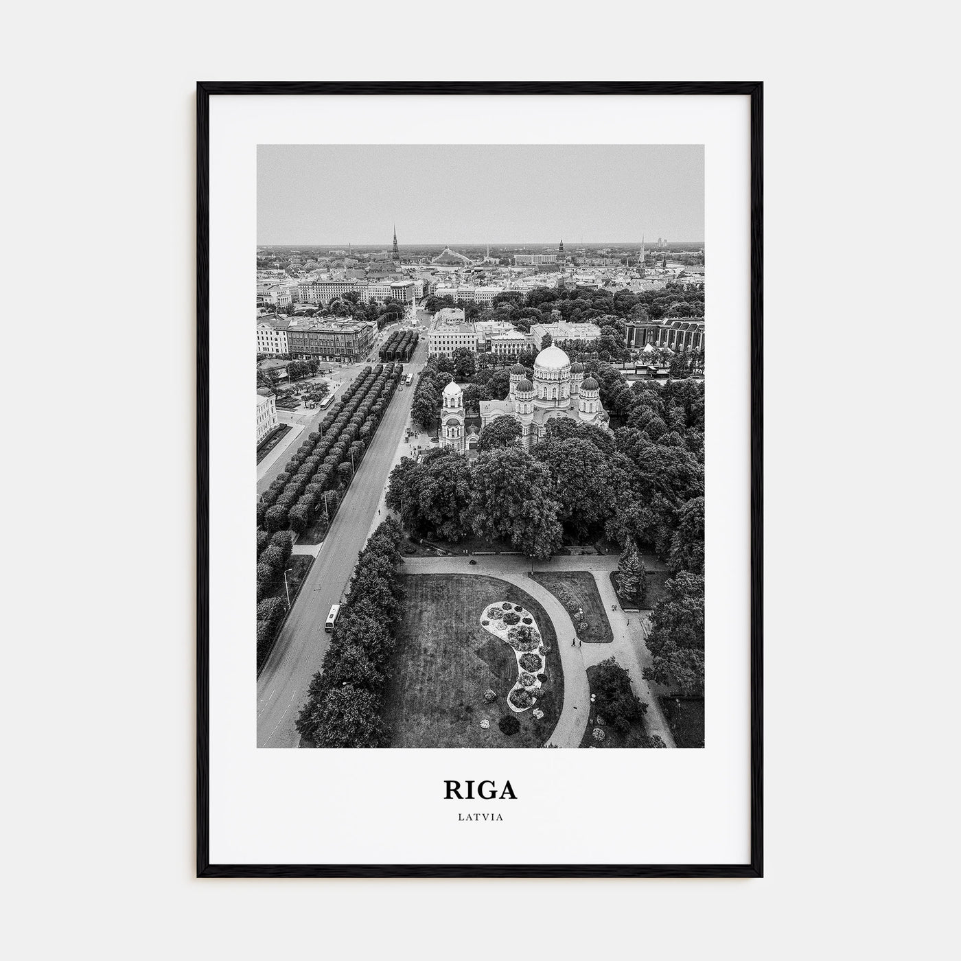 Riga Portrait B&W Poster