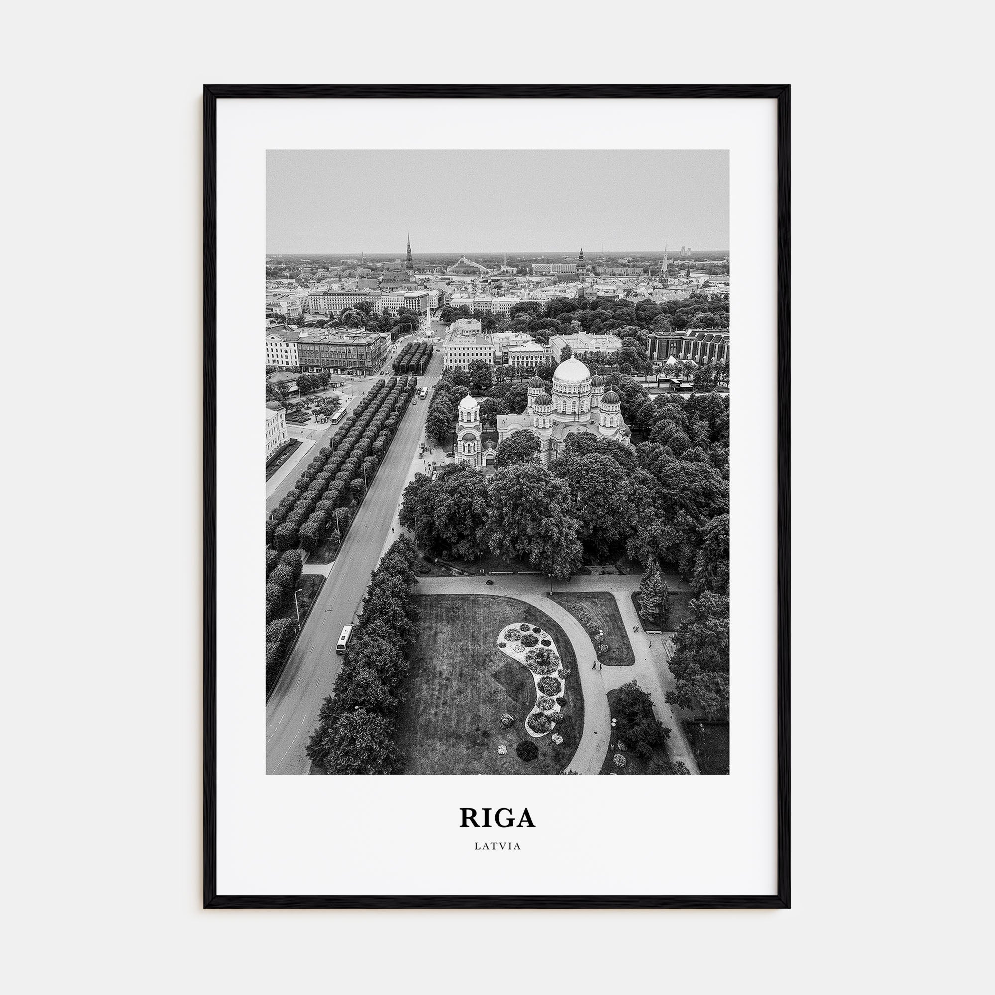 Riga Portrait B&W Poster
