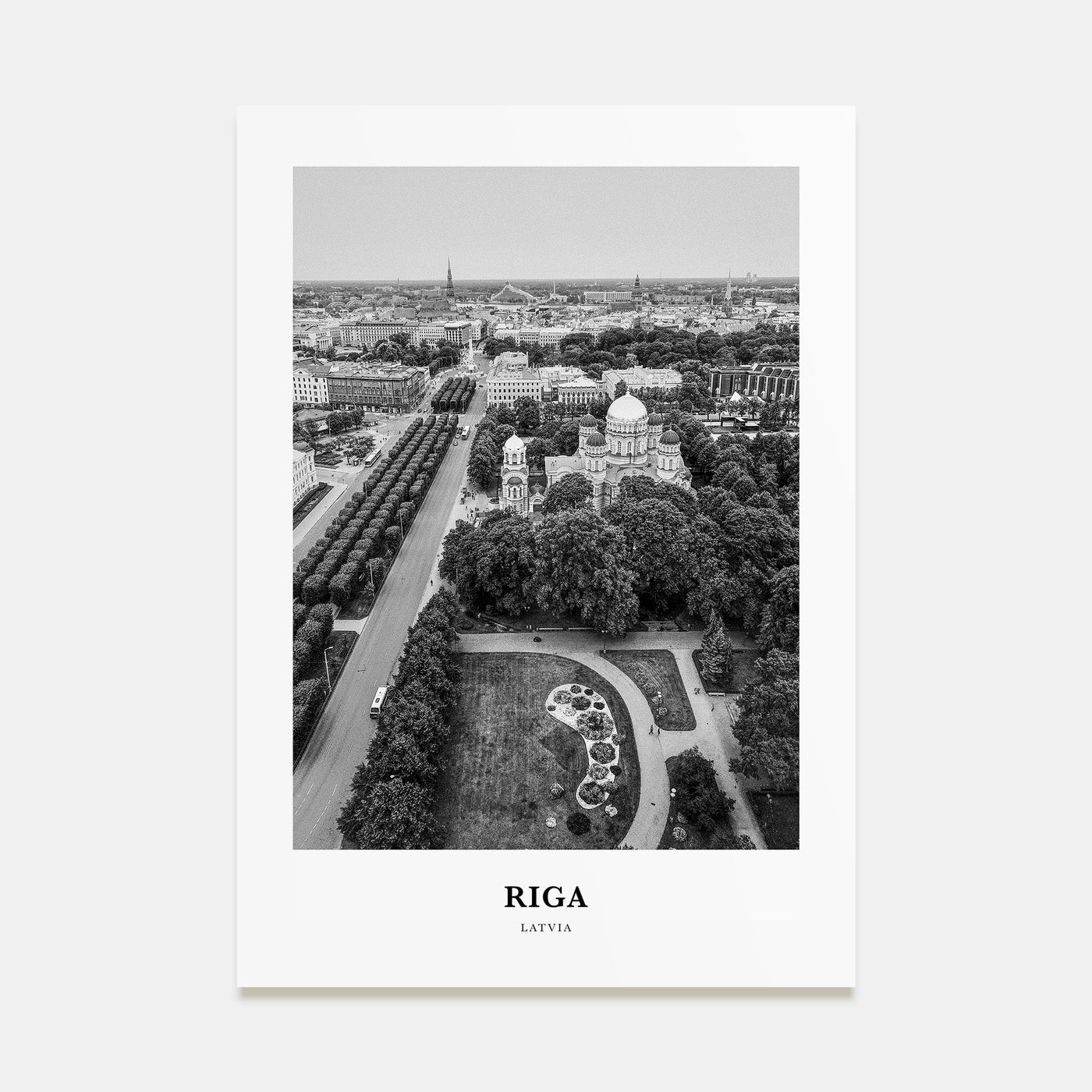 Riga Portrait B&W Poster