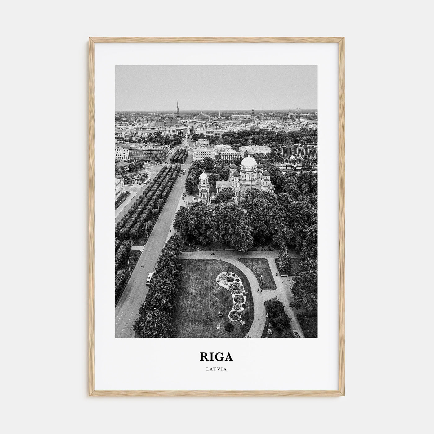 Riga Portrait B&W Poster
