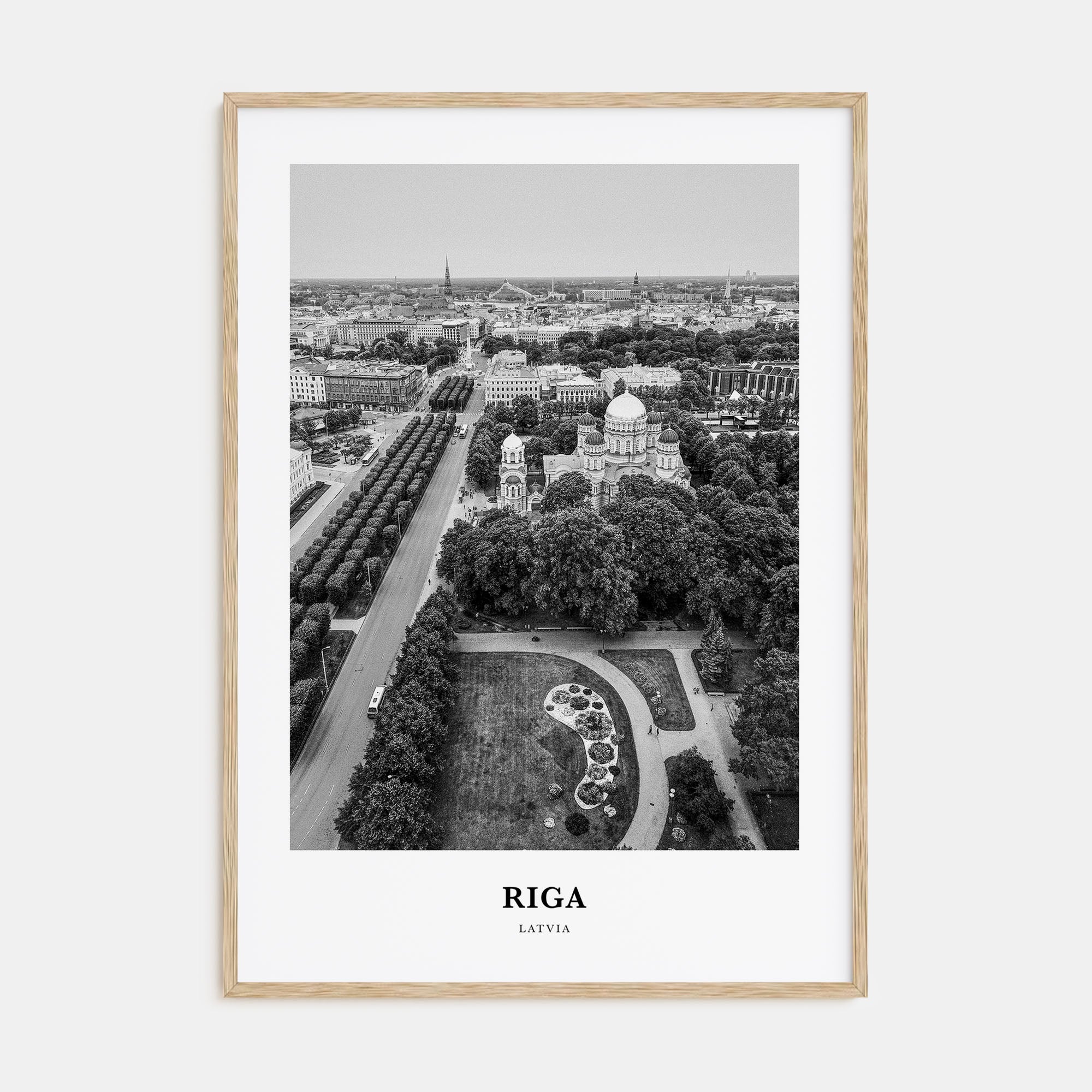 Riga Portrait B&W Poster