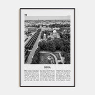 Riga Travel B&W Poster