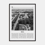 Riga Travel B&W Poster