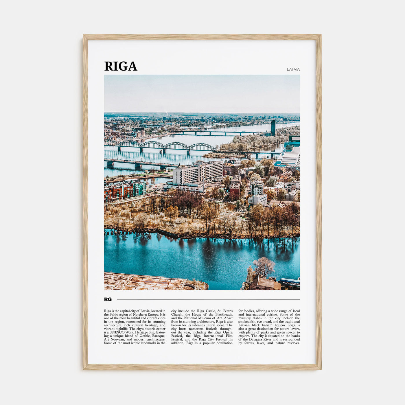 Riga Travel Color Poster