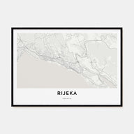 Rijeka Map Landscape Poster