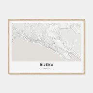 Rijeka Map Landscape Poster