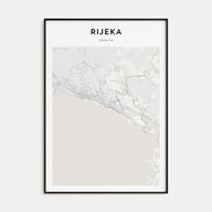 Rijeka Map Portrait Poster