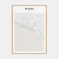 Rijeka Map Portrait Poster