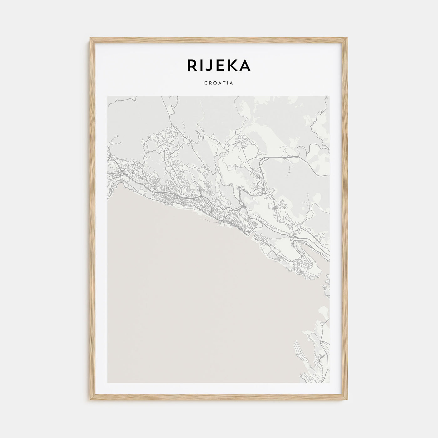 Rijeka Map Portrait Poster