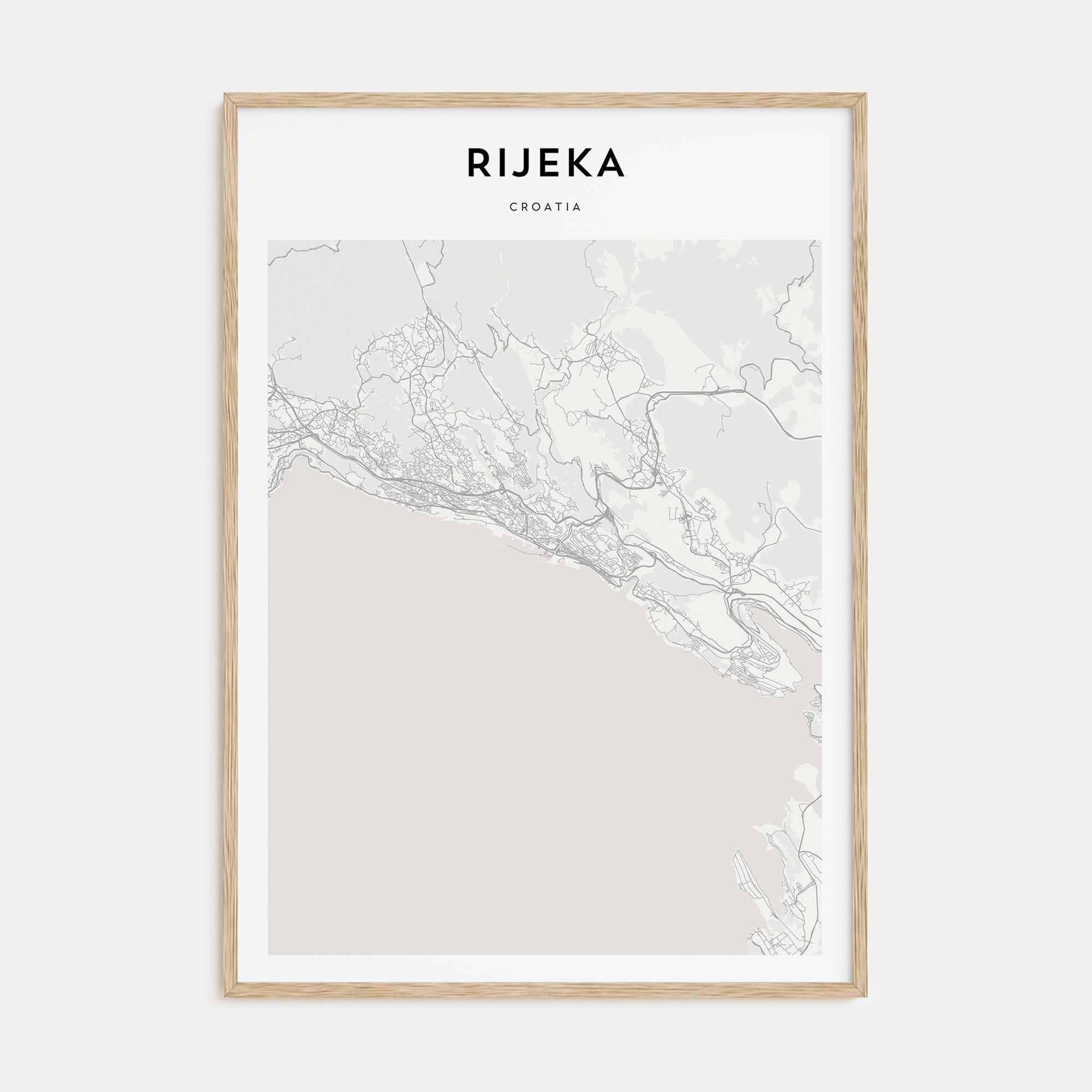 Rijeka Map Portrait Poster
