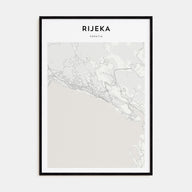 Rijeka Map Portrait Poster