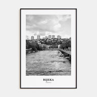 Rijeka Portrait B&W Poster