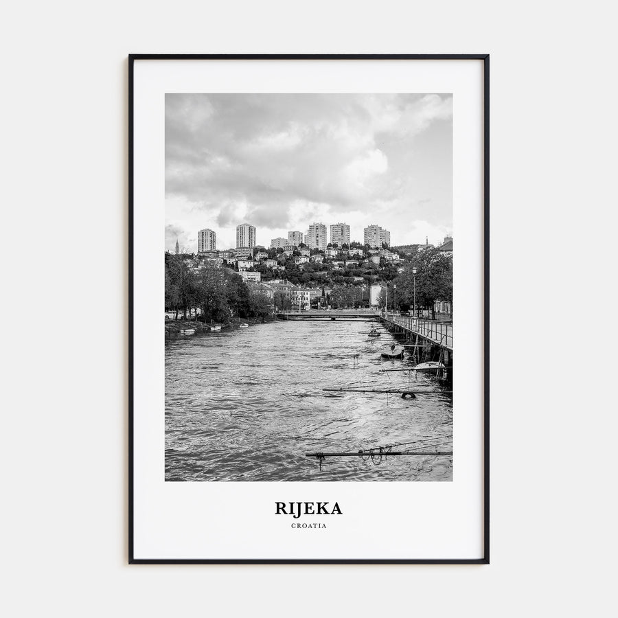 Rijeka Portrait B&W Poster