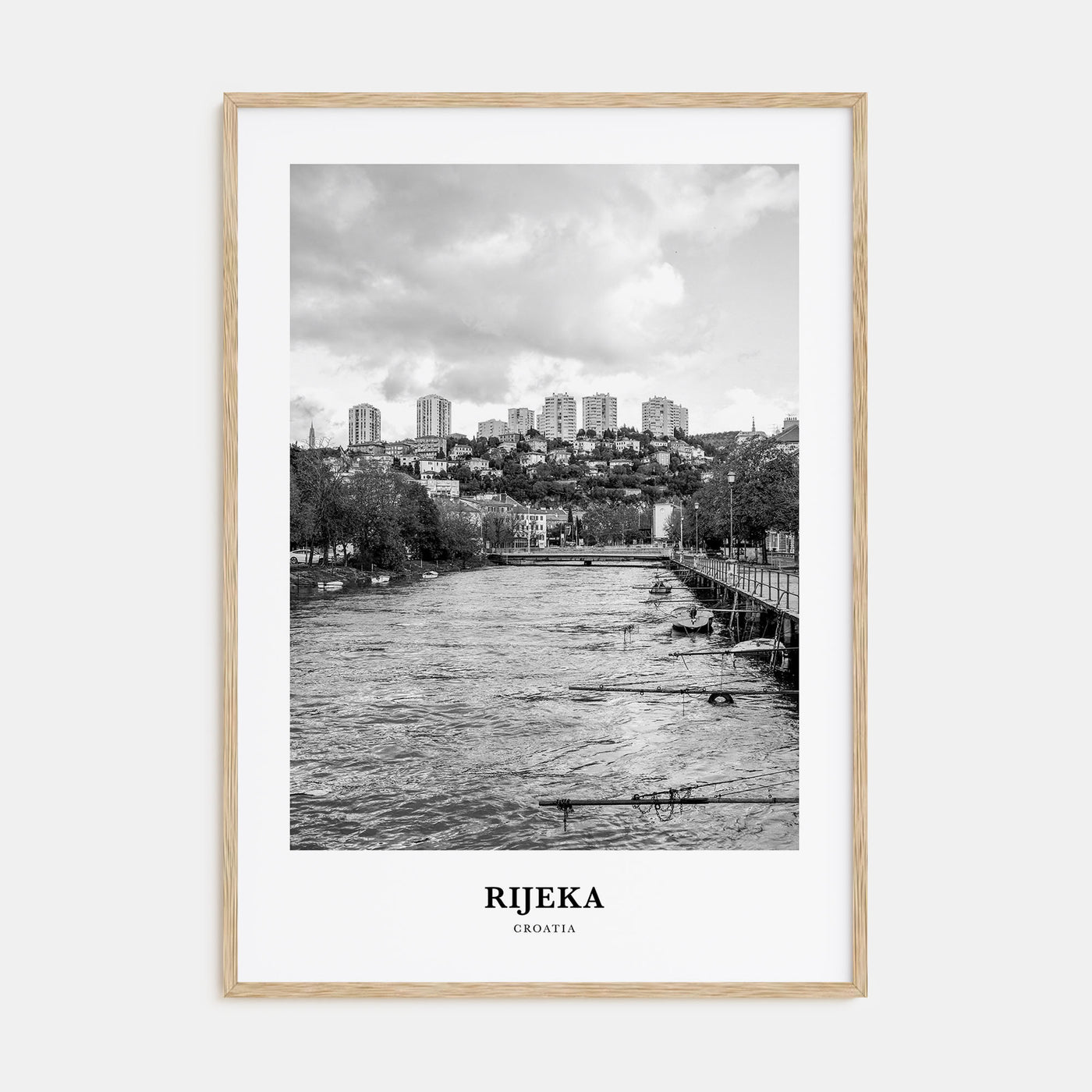 Rijeka Portrait B&W Poster