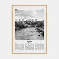 Rijeka Travel B&W Poster