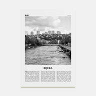 Rijeka Travel B&W Poster