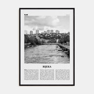 Rijeka Travel B&W Poster